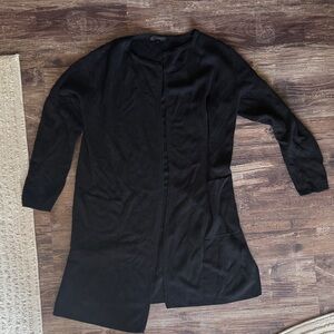 J. Crew Black Knit Sweater Duster